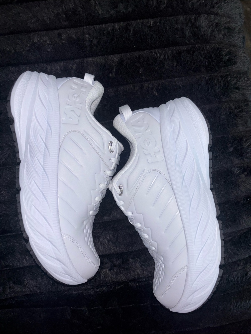 Size 10 Women’s Hoka One One Bondi Sr White Athletic Sneakers